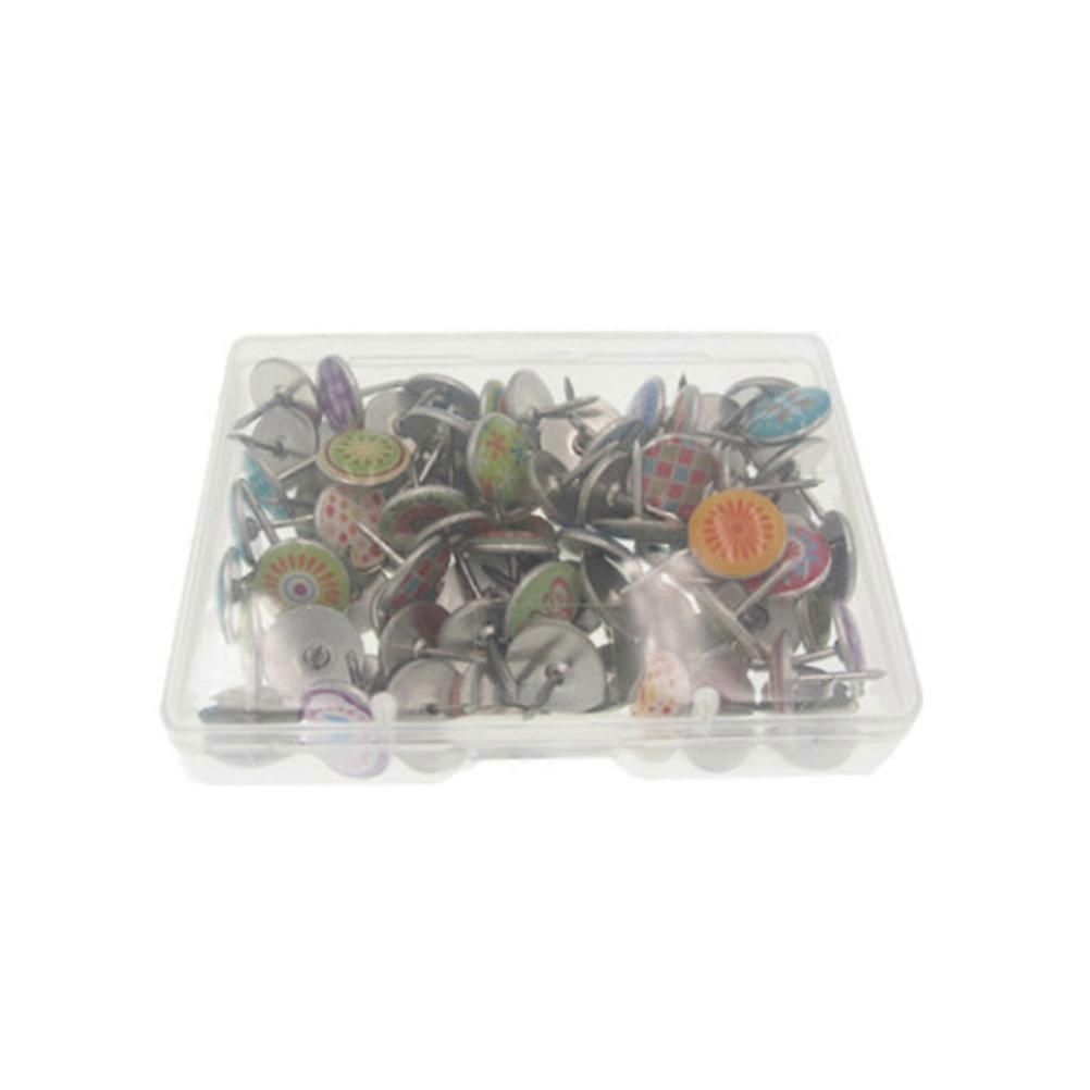 Assorted Color Decorative Thumbtacks Creative Push Pin for School Use 120Pcs