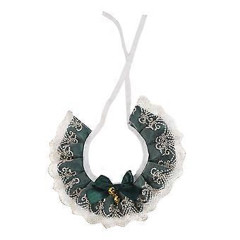 Green Pet Neck Ornament Adjustable Decorative Kitten Collar