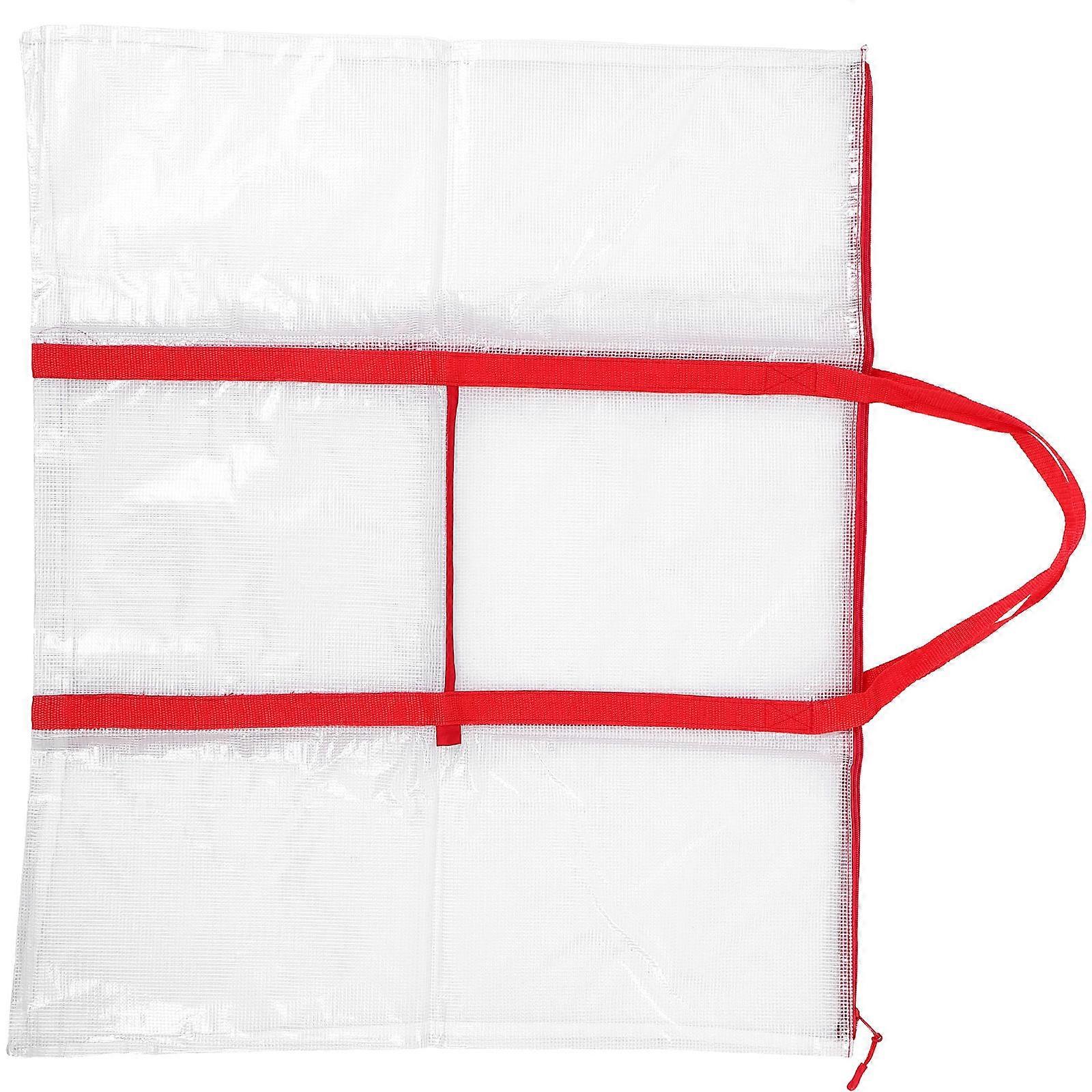 Drawing Board Pouch Portfolio Bag for Storage 2Pcs Red Plastic with Handles