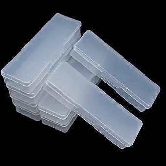 Nail Tool Organizer Clear Plastic Manicure Storage Box Compact Travel Case for Nail Art Tools
