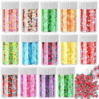 12000 Pcs 15 Styles Assorted Slices for Nail Art, Slime, Resin and DIY Craft Decoration