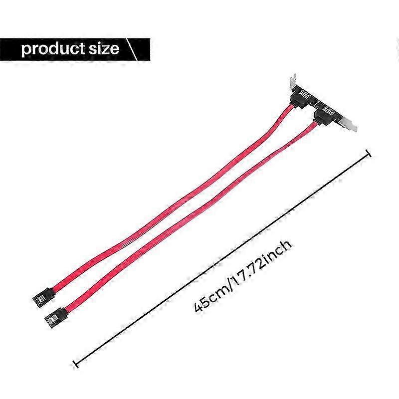 Dual Port SATA Serial Cable to ESATA Bracket Adapter Cable