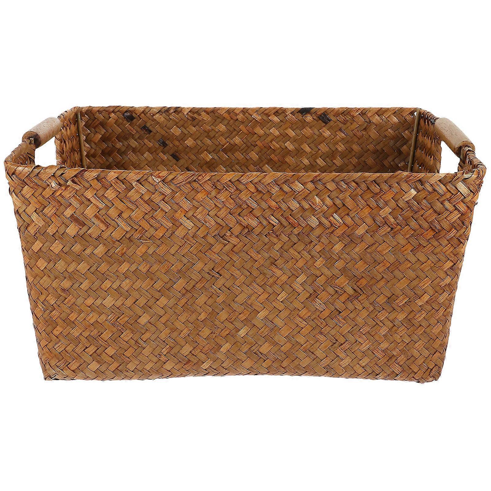 Panier de rangement tressé pour petits objets de bureau