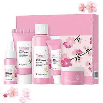 Vitamin C Skincare Set for Women, 5 Step Anti Aging Kit with Cleanser Toner Serum Cream, Brightening and Hydration