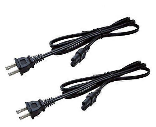 2 Pack 6ft AC Power Cord 2 Prong US Plug Replacement Cable for Electronics