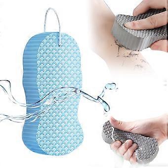 3D Exfoliating Body Scrubber Bath Sponge Blue Gentle Deep Exfoliation Soft Foam Reusable for All Skin Types