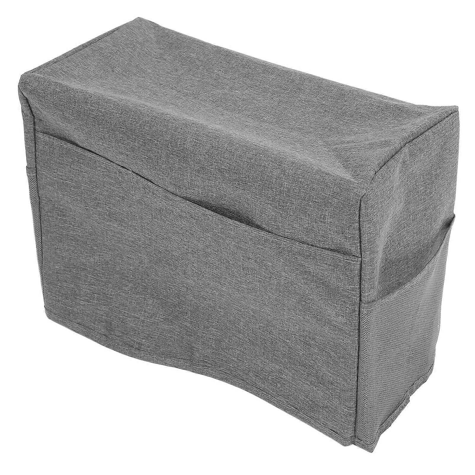 Protective Sewing Machine Cover 2Pcs Foldable with Storage Pockets Grey