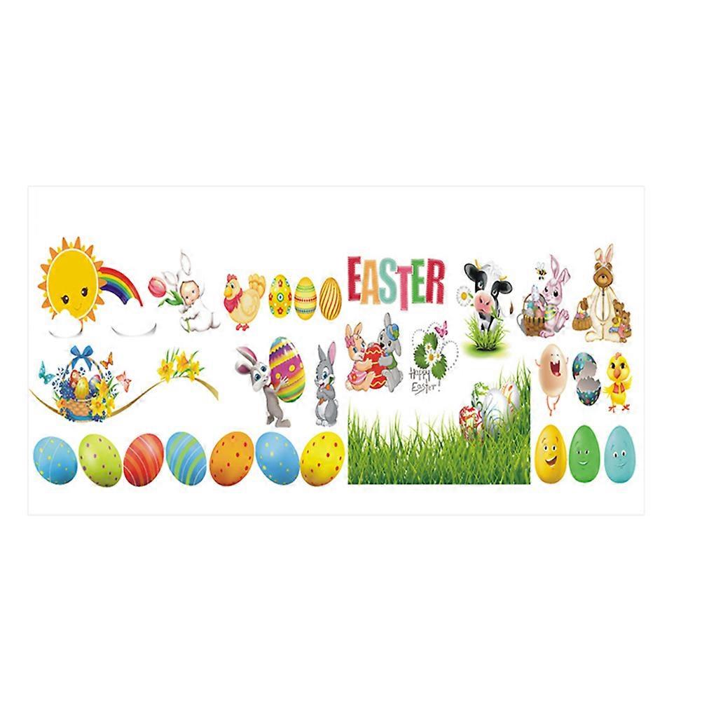 Easter Window Sticker Rabbit Decal for Home Decoration 2 Sheets