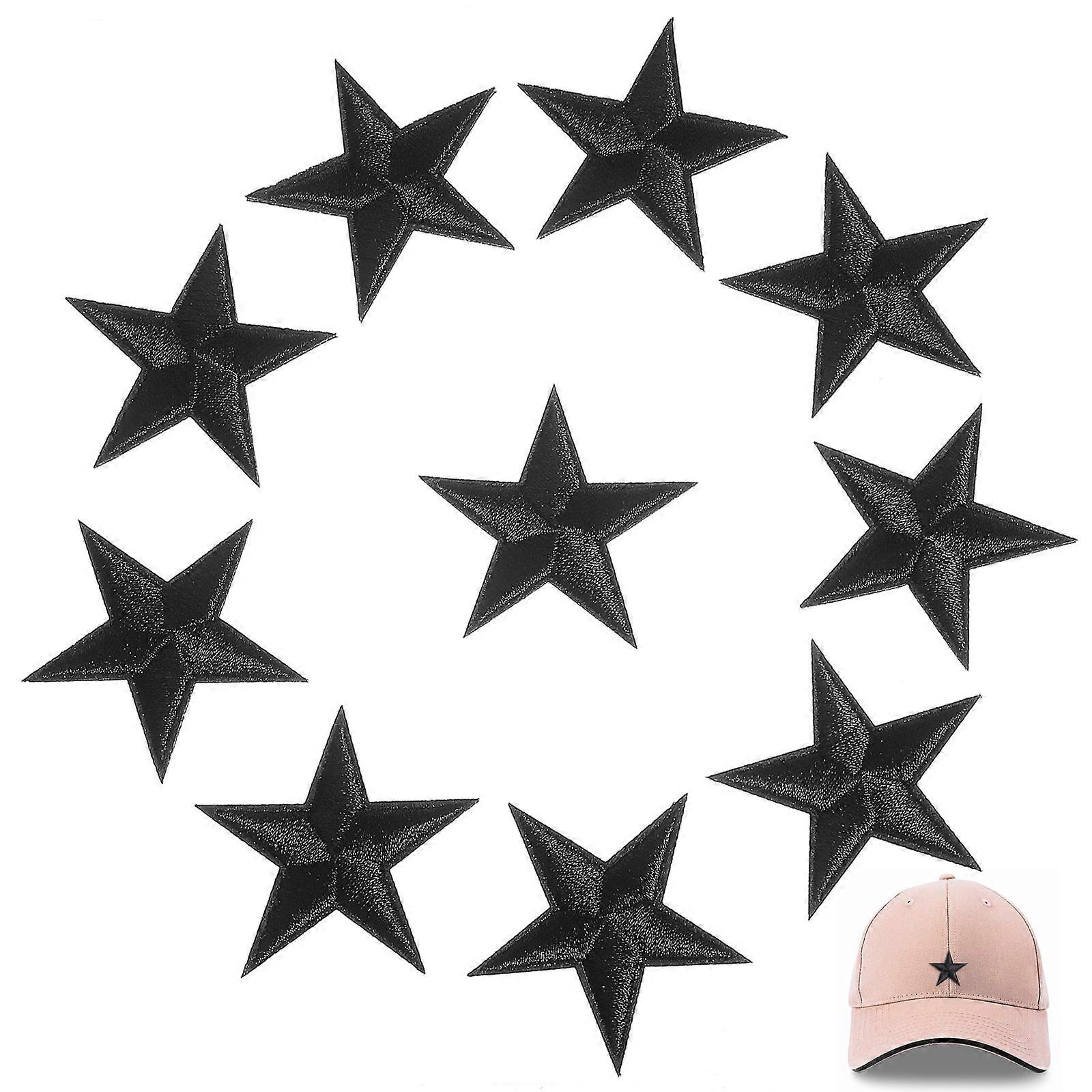 DIY Patch Five-Pointed Star Embroidery Cloth Patch for Clothes 10Pcs