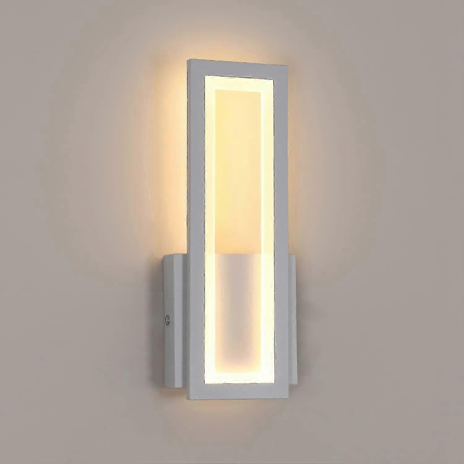 Indoor LED wall light, 16W simple square LED wall light warm white 3000k