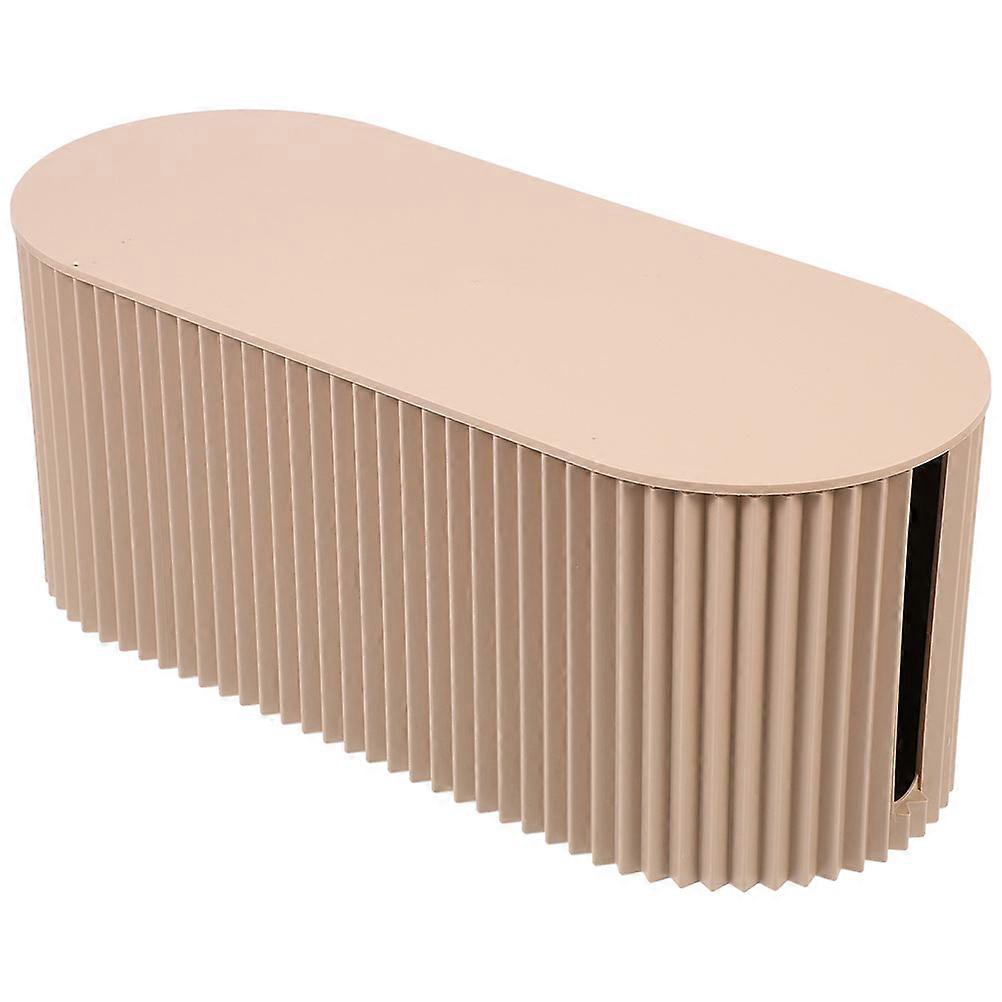Cable Organizer Box Wire Management Function Durable Khaki ABS Cord Storage