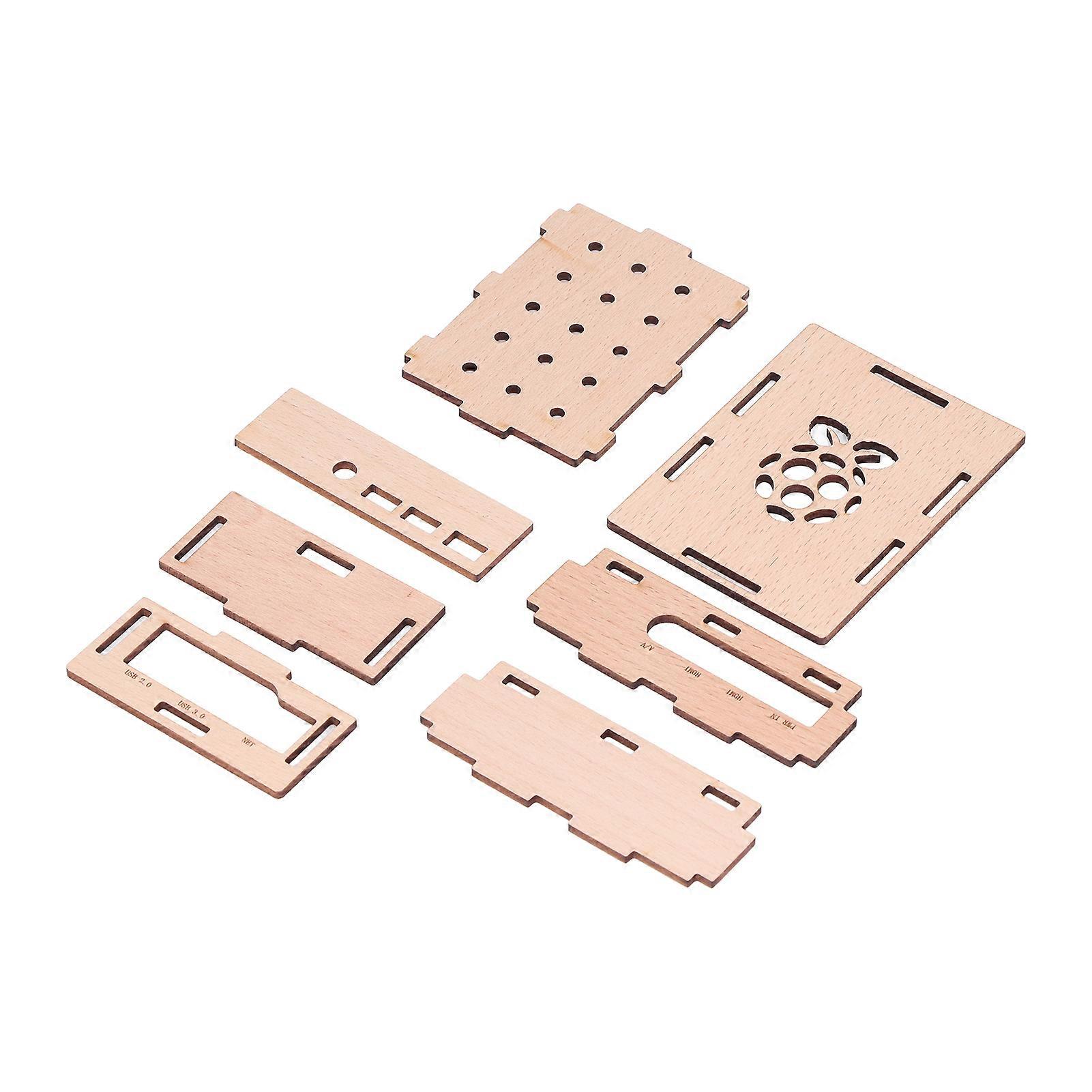 for Raspberry Pi 4 Case Beech Protective Portable Holder Shell Board Small Molded Cooling
