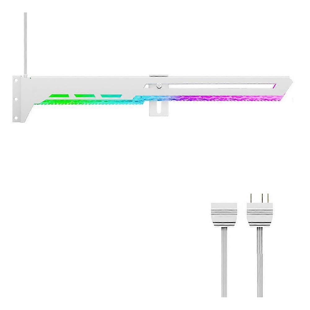 ARGB 5V 3PIN Graphics Card Bracket Adjustable ARGB AURA SYNC Computer Graphics Card GPU Bracket Stable Support White