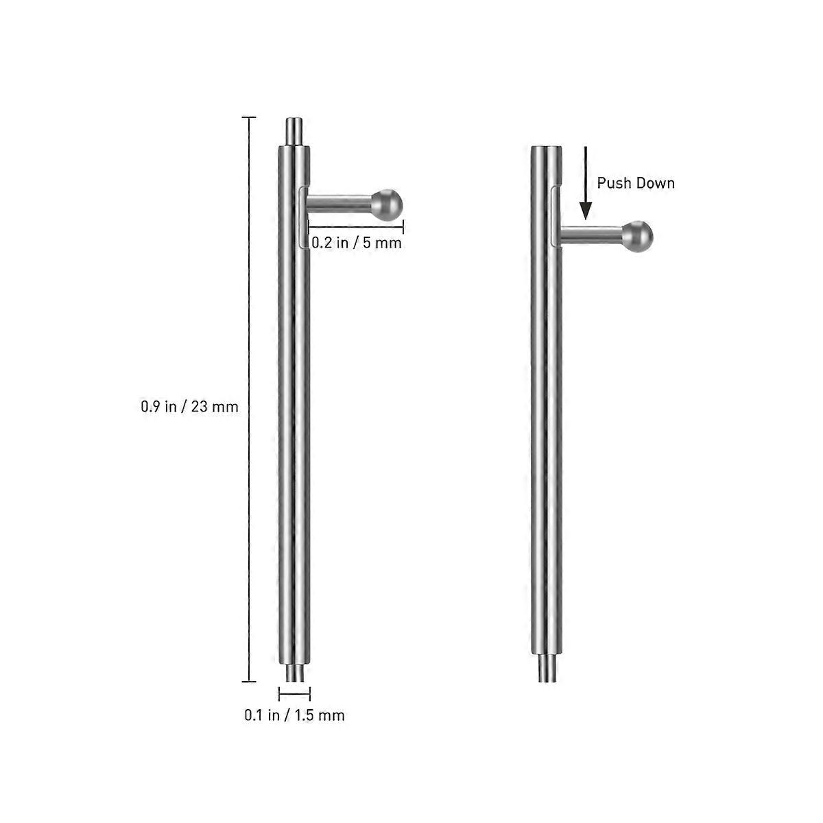 Watch Pins Quick Release Spring Bars for Watch Use 10Pcs Silver Set