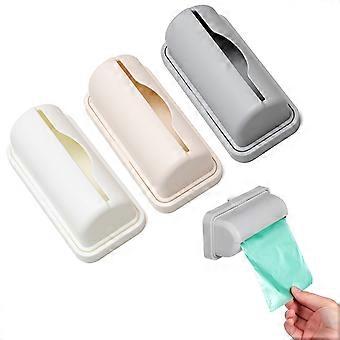 3 Pcs White Garbage Bags Wall Mount Trash Bags Cases Plastic Bag Holder Trash Bag Holder