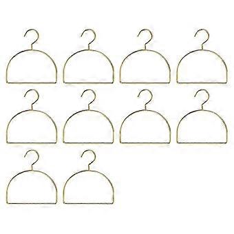 10pack Elegante Gold Haustier Kleiderbügel Solide halb quadratische Form Kleiderbügel Haustier Mode Display Zubehör