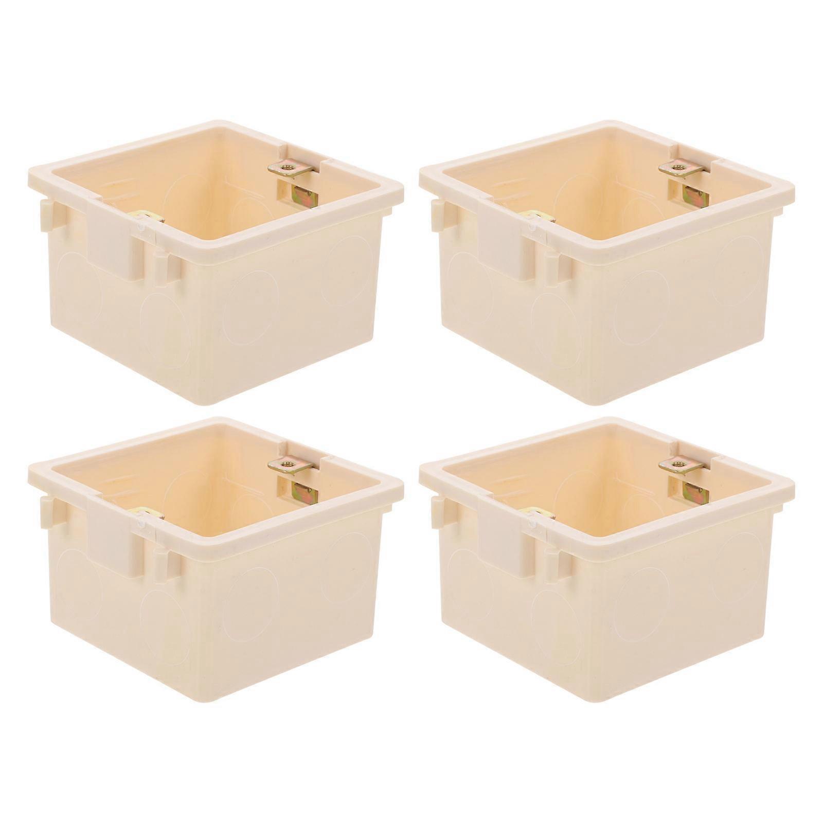 4pcs Inflaming Retarding Socket Boxes 86 Type Socket Mounting Box Socket Junction Boxes