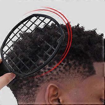 2-i-1 Afro Twist hårkam, svart herrverktyg för lockigt hår, för dreadlocks och aluminiumfolie, permanent