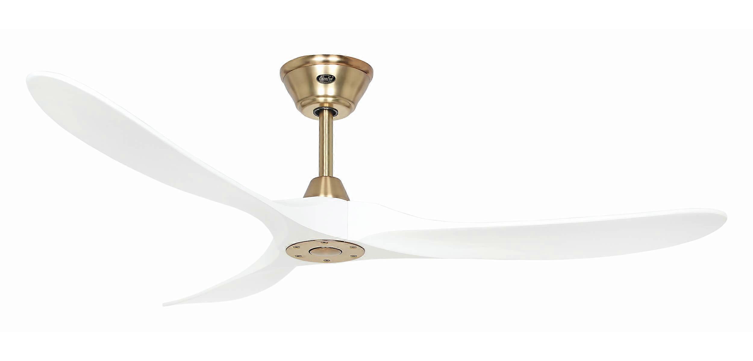 DC Ceiling Fan Eco Genuino Brass / Blanc avec télécommande