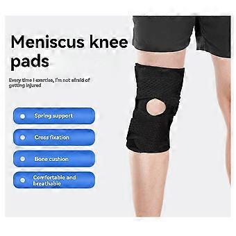 Knæstøtte Sport Knæstøtte til Meniskskade Kompression Knæstøtteærme med Patella Gelpuder Fjedre Hvid L