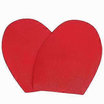 1 Pair Shoe Repair Rubber Soles, Wear-Resistant Rubber Heels, Anti-Slip Outsoles (Red)