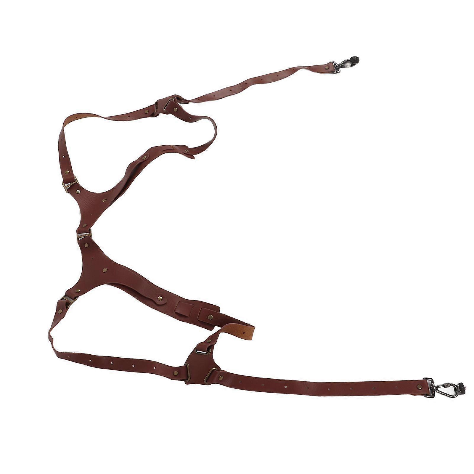 Universal Leather Camera Shoulder Strap Adjustable Belt DSLR Camera Double Shoulder Strap