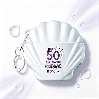 SPF50 Broad Spectrum Shell Sun Cream, UVA & UVB Protection, 60G Non Greasy Hydrating Refreshing Facial Protective Lotion