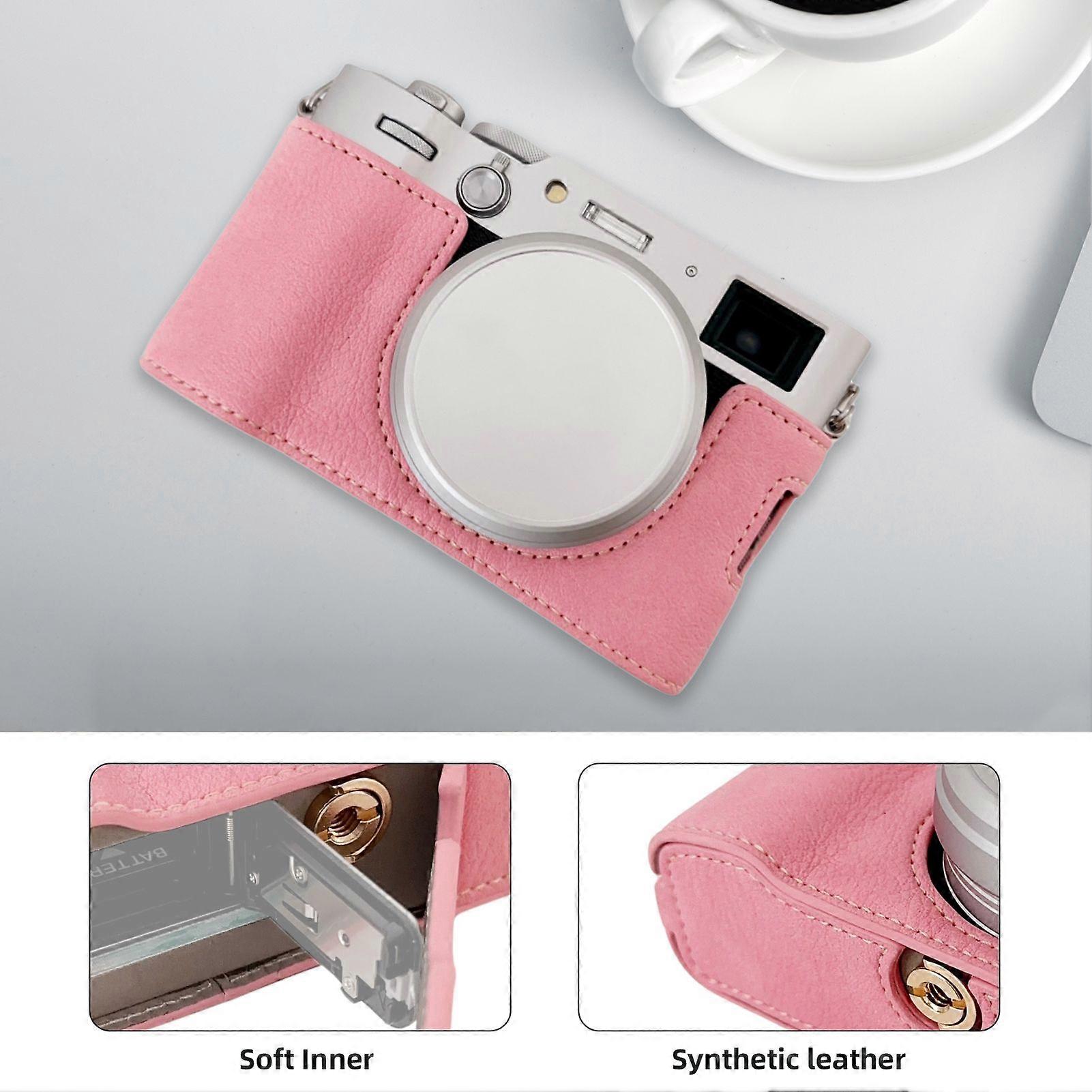 PortableCameraProtectiveCaseRetroStyleCameraCaseCarryBagOpeningBottomDesignwithShoulderStrapReplacement