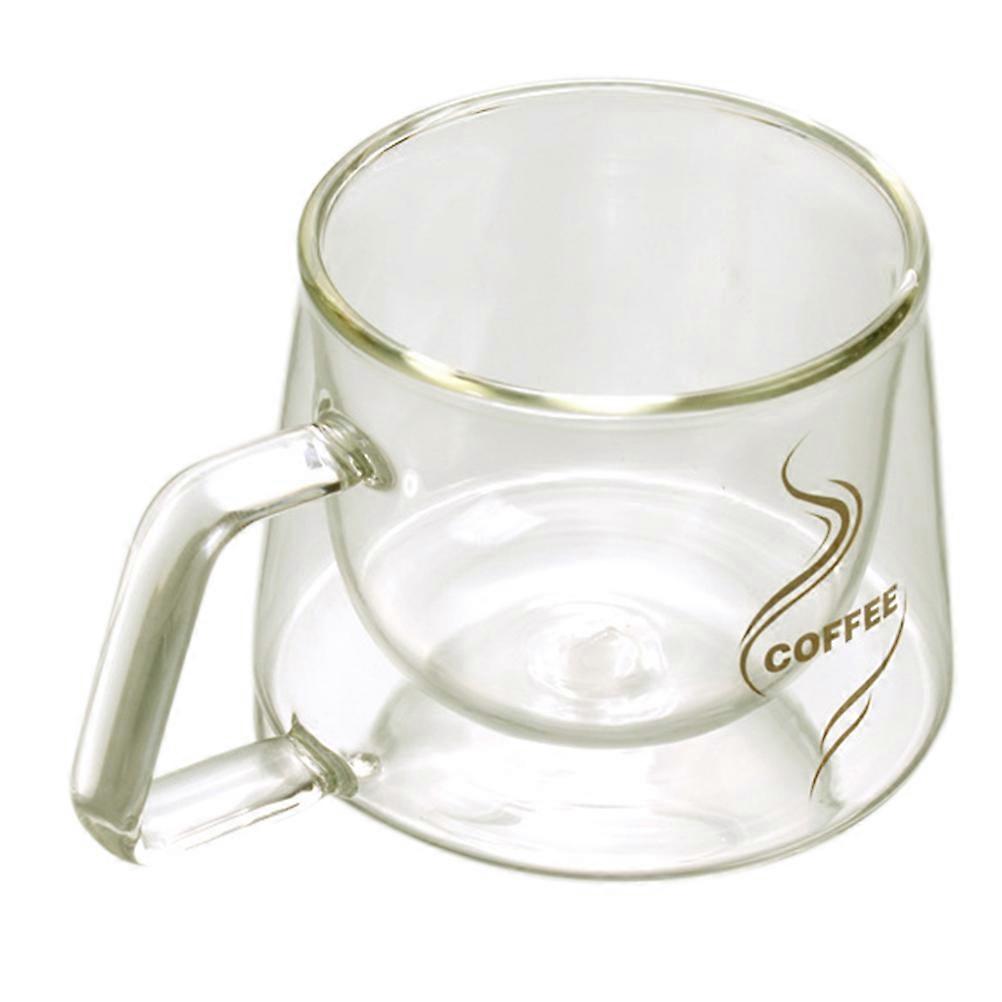 Cup for Drinking 3Pcs Transparent Double Layer Glass Cups