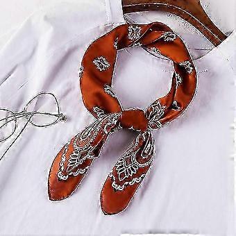 70CM bandana head scarf for women paisley print handkerchief silk satin hijab scarfs female square neck scarves dropship