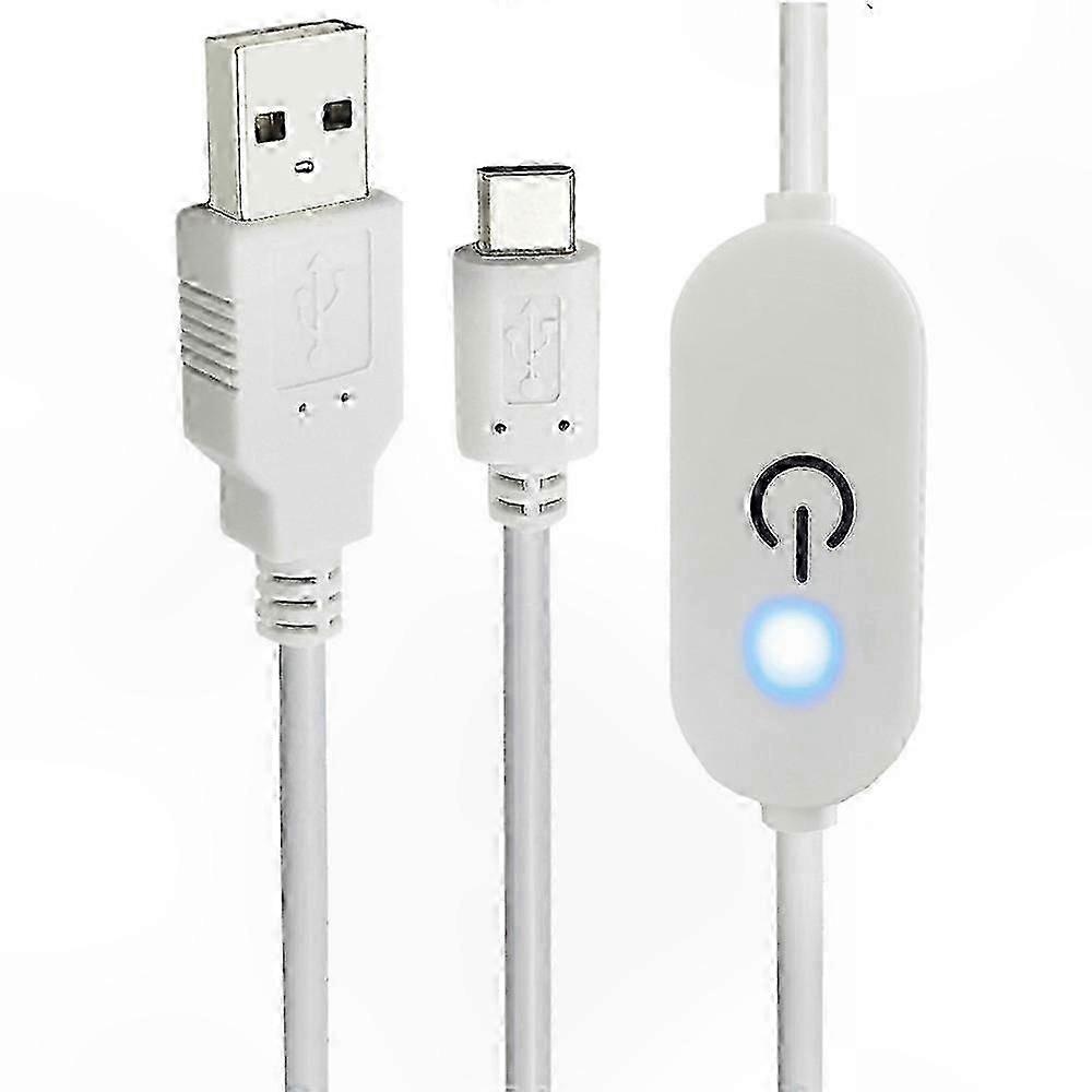 100cm USB Type-C to LED Dimmer Controller with Touch Switch for Single Color Lighting