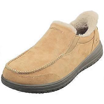 Tênis Slip-In Skechers Murette Scofield Masculino na cor Castanho