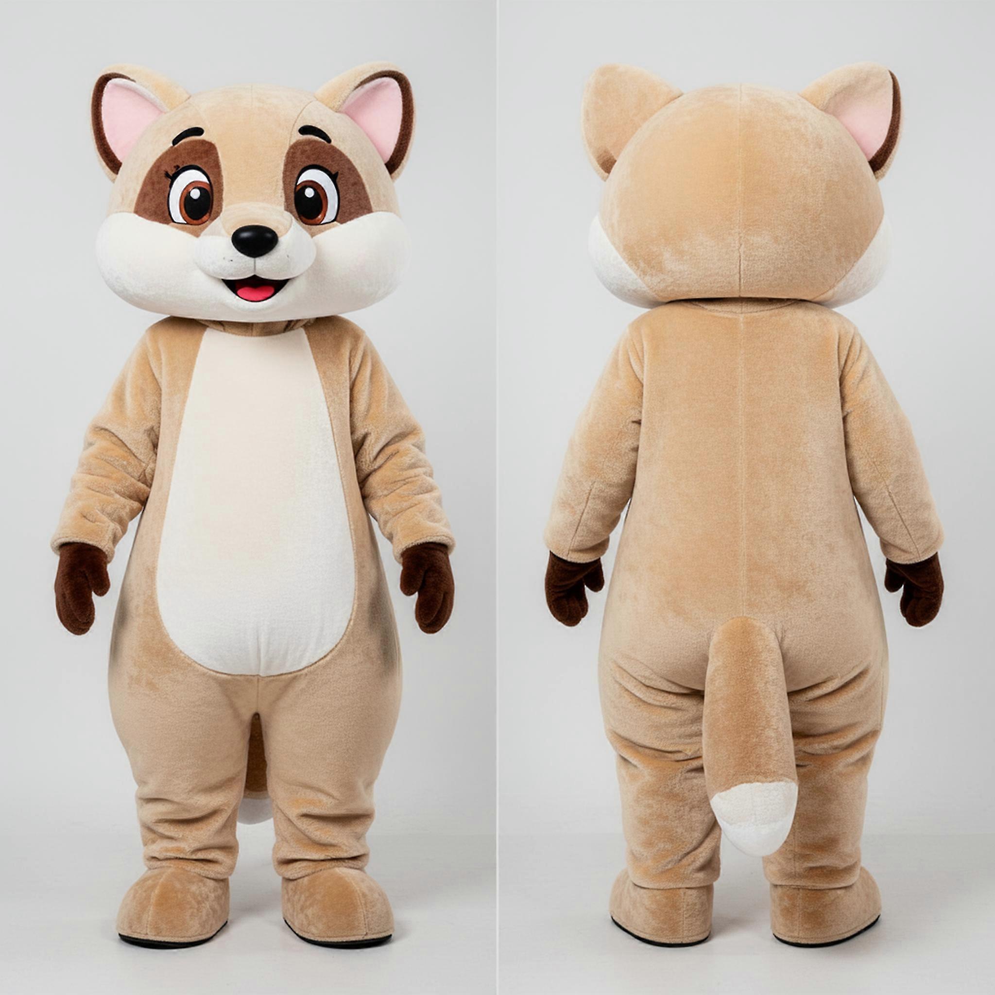MASTICOT Beige Fluffy Marten Mascot