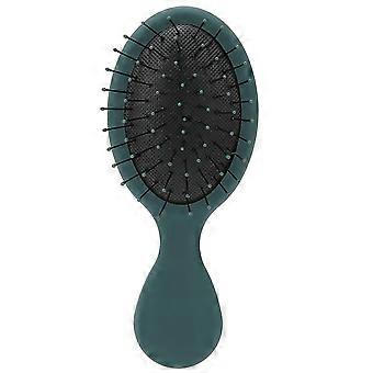 Portable Air Cushion Paddle Hair Detangler Brush for Straightening and Styling, Black and Green