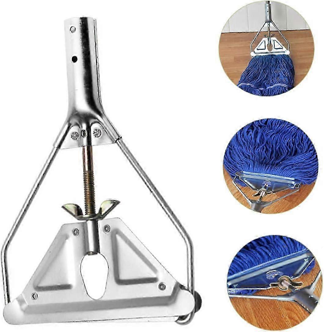 Triangle Design Replacement Mop Base - Heavy Duty Adjustable Holder for Efficient Floor Cleaning