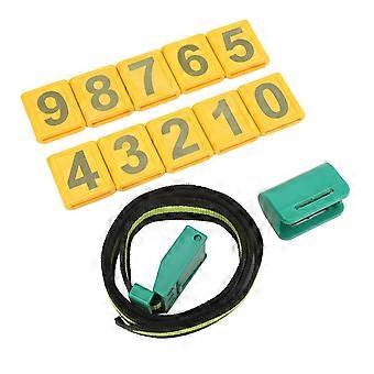 Cow Collar Wear Resistant Plastic Animal Collar with Pedometer 10 Number Plate Cow Identifying Collar for Animal Husbandry