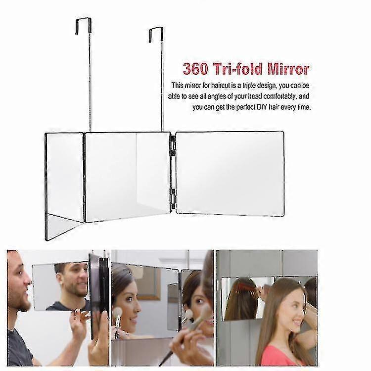 Baimingretractable Hanging Three-sided Folding Vanity Mirror