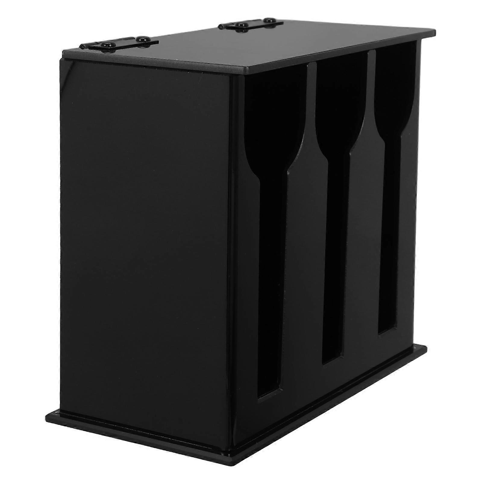 Kitchen Spoon Holder Black Acrylic for Draining Function 2Pcs Utensil Organizer