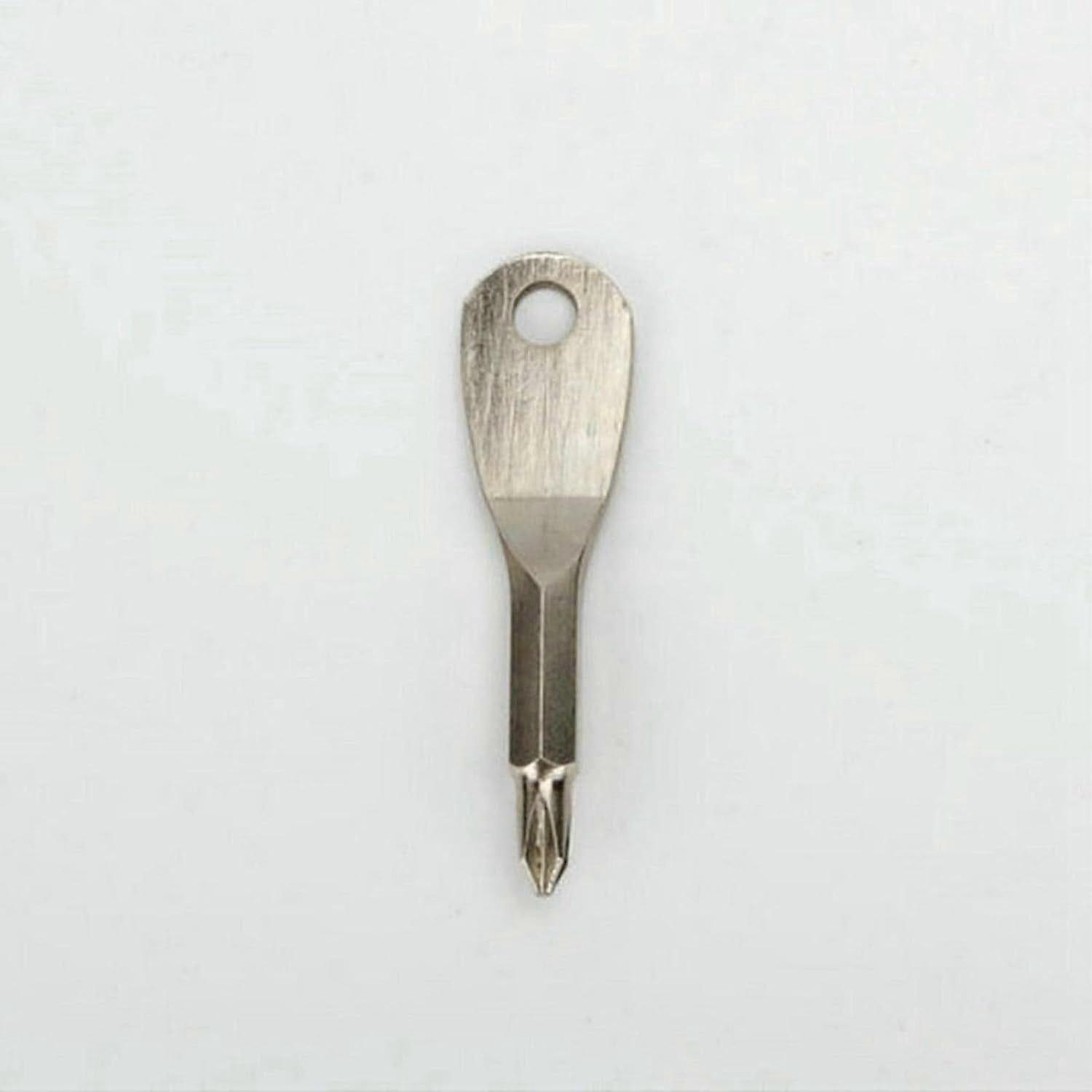 R9 Screwdriver Set, Flat Head and Screwdriver, with Key Ring for, Silver