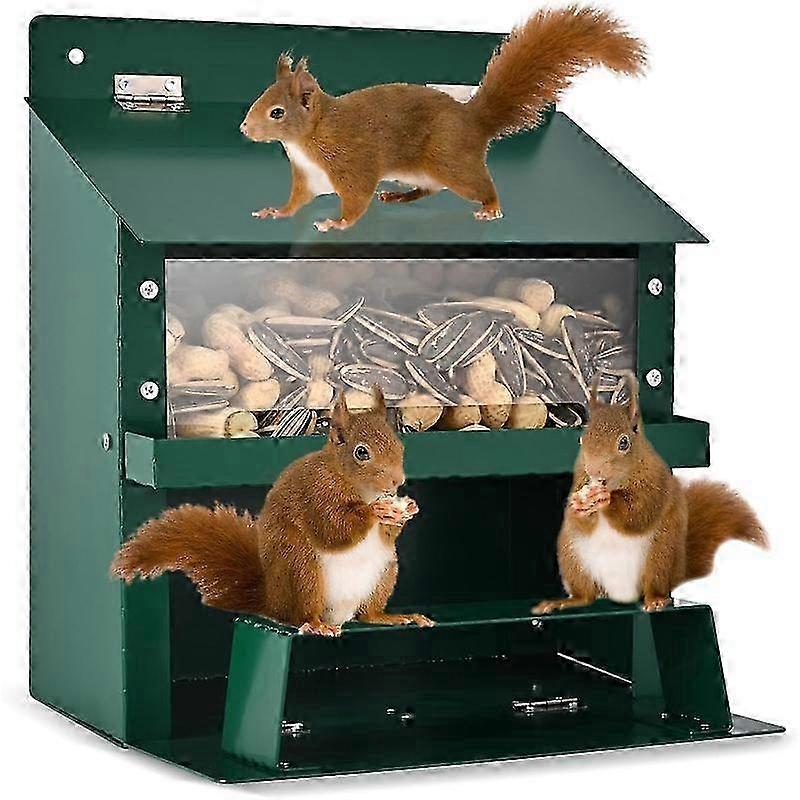 Metal Squirrel Feeder With Acrylic Plate