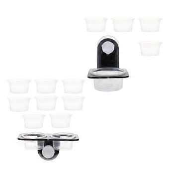 Reptile Drinker Plastic Feeding Bowl for Convenient Water Use 2Sets