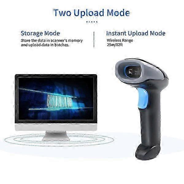 Barcode Scanner, CMOS High-Speed Decoding, 1200mAh Battery, Warehouse and Library Scanner
