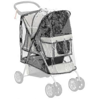 Pawhut Dog Stroller Rain Cover With Rear Entry for Dog Pram_fm18, Waterproof Protection and Ventilated Design for Pet-wly
