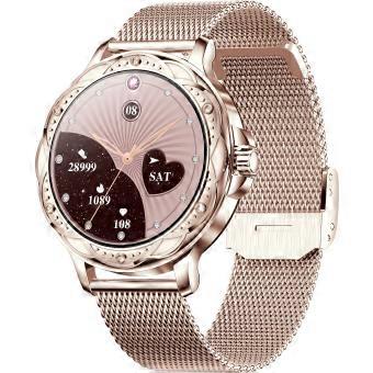 Smartwatch for Women with Call and Text, 24/7 Heart Monitor, 100+ Sports Modes, Elegant Diamond Design, Android iOS Compatible