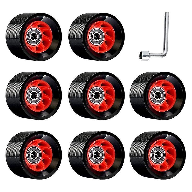 8pack 95a 58mmx39mm ، عجلات تزلج رباعية الأسطوانة داخلية ، عجلات مقاومة للاهتراء PU Roller Skat مزدوج الصف (haoyi