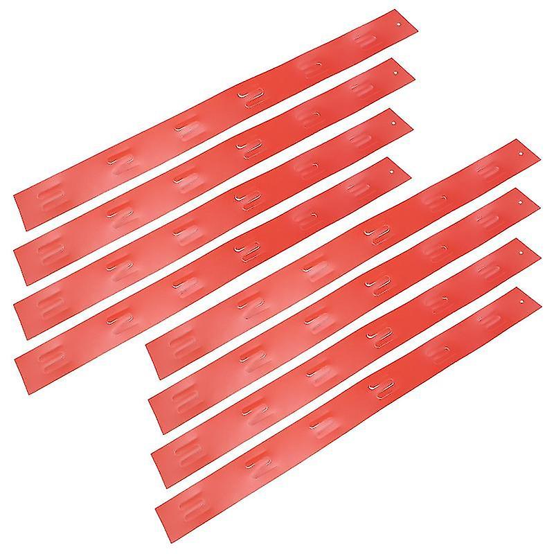 45X4cm Red Retail Display Cases 24pcs Merchandise Strip Plastic Display Hanging Strips Supermarket H