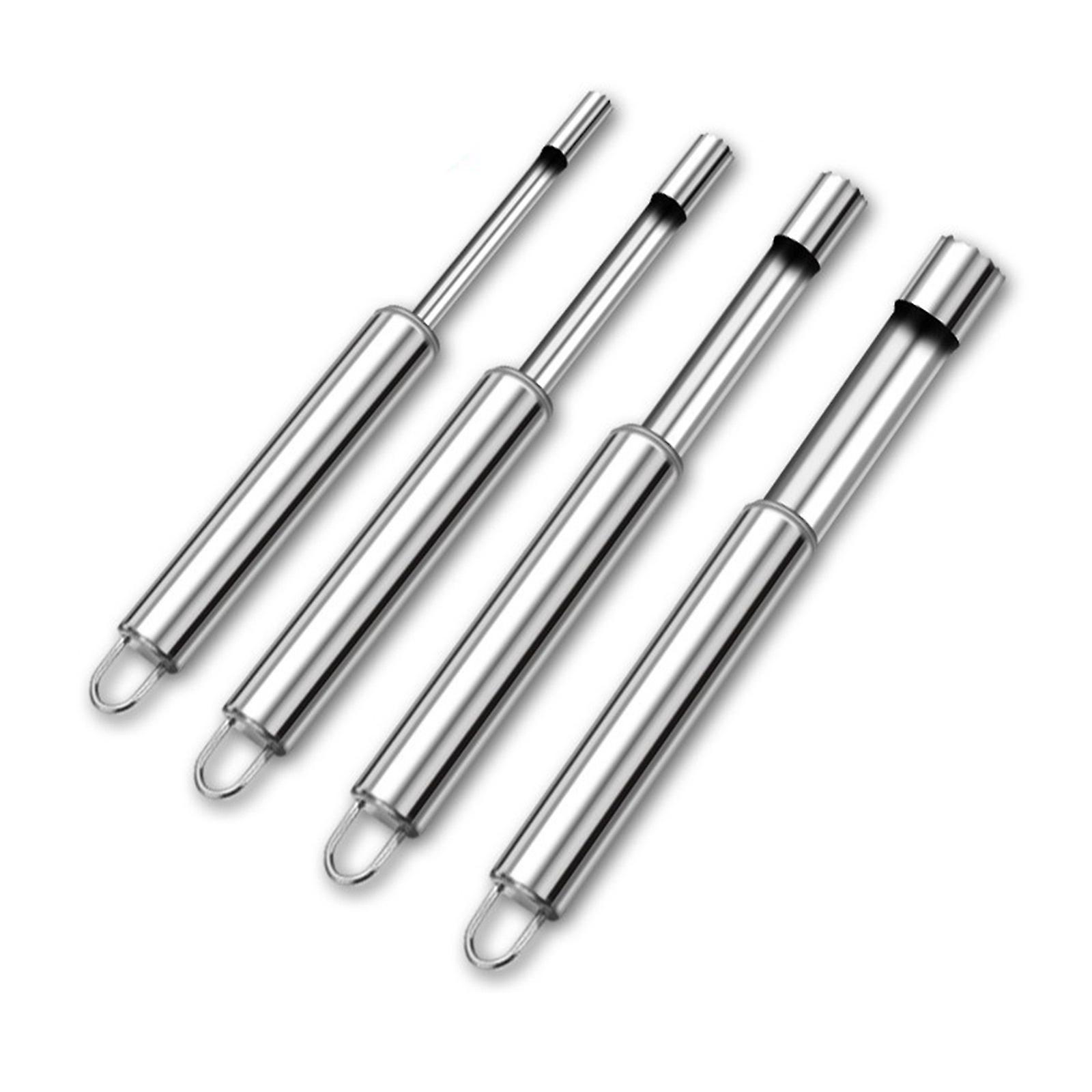 4 Pcs Multipurpose Corer Pitter Kitchen Stainless Steel Fruit Core Remover