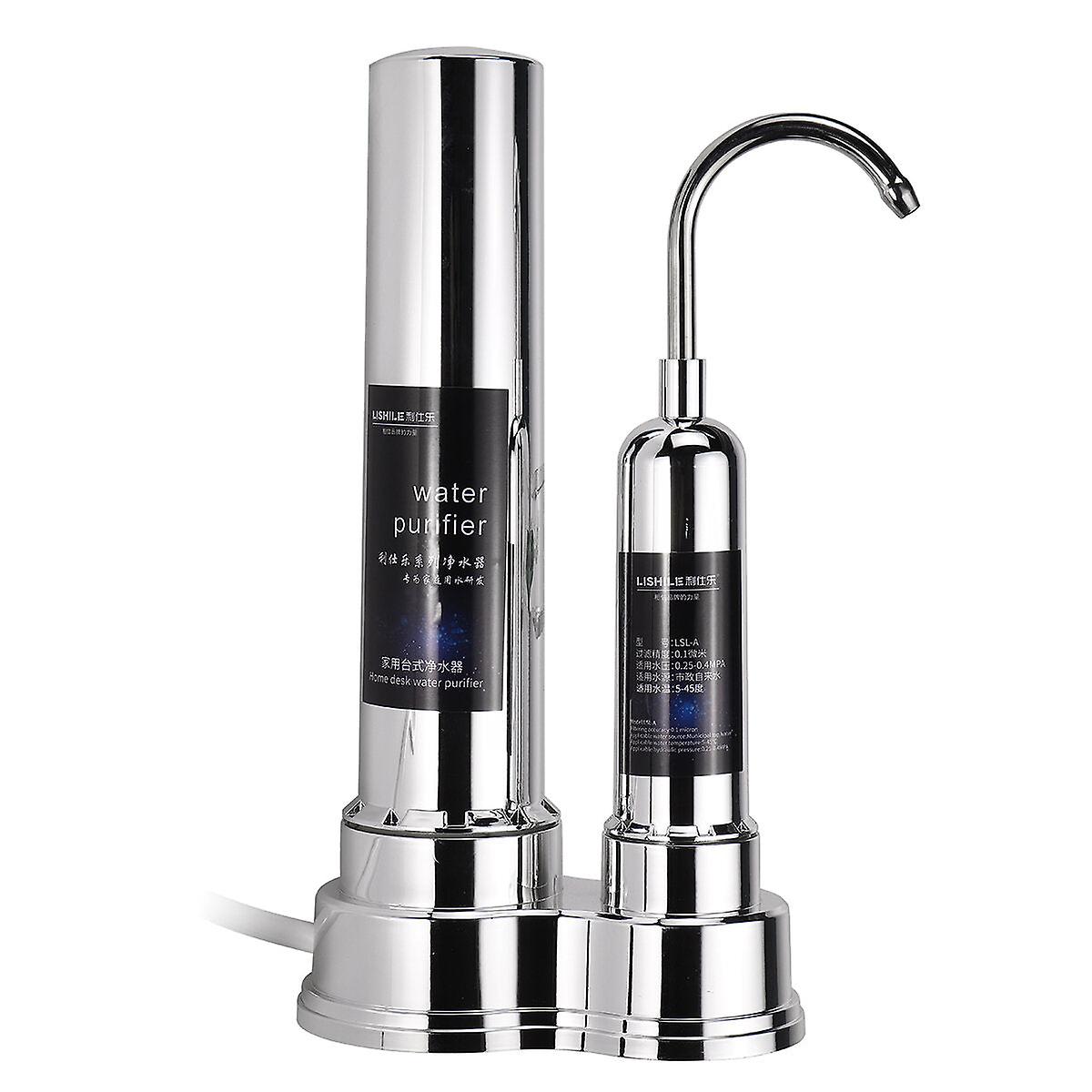 Dual Stage Home Countertop Water Filter With Ceramic Kitchen Tap