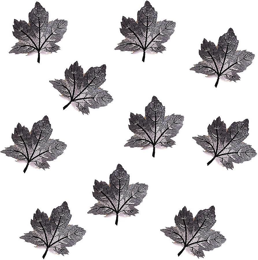 12 Pcs Colorful Maple Leaf Ironing Appliques Garment Embroidery Patches (random Colors)
