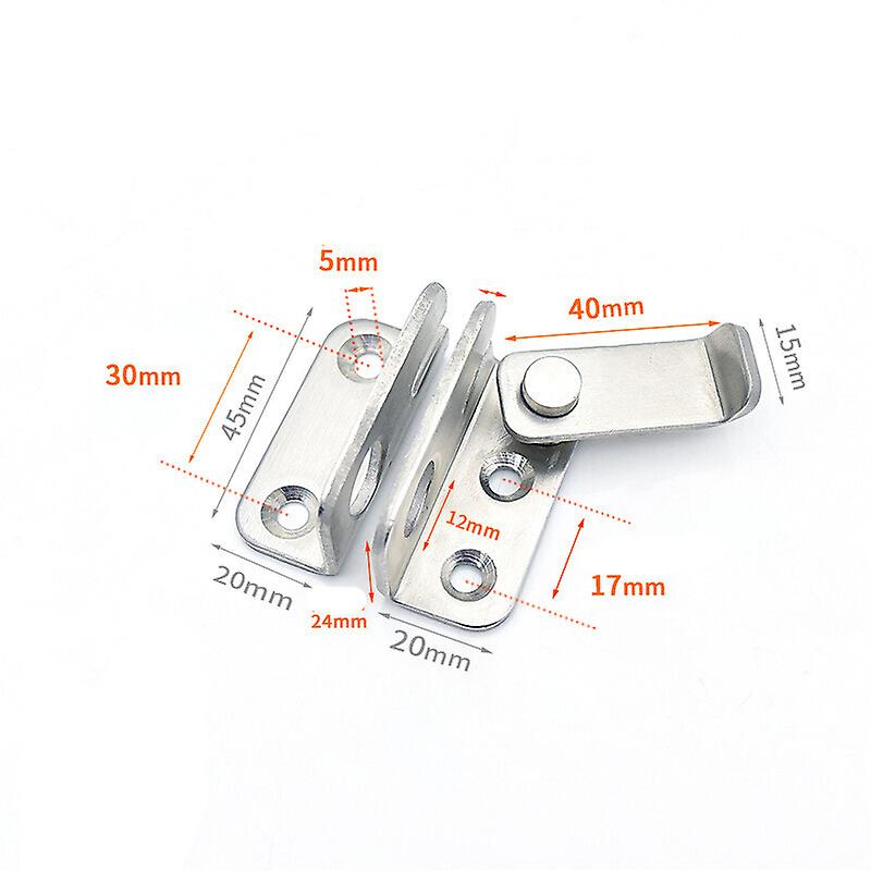 3 pack, sliding door lock, right opening, silver